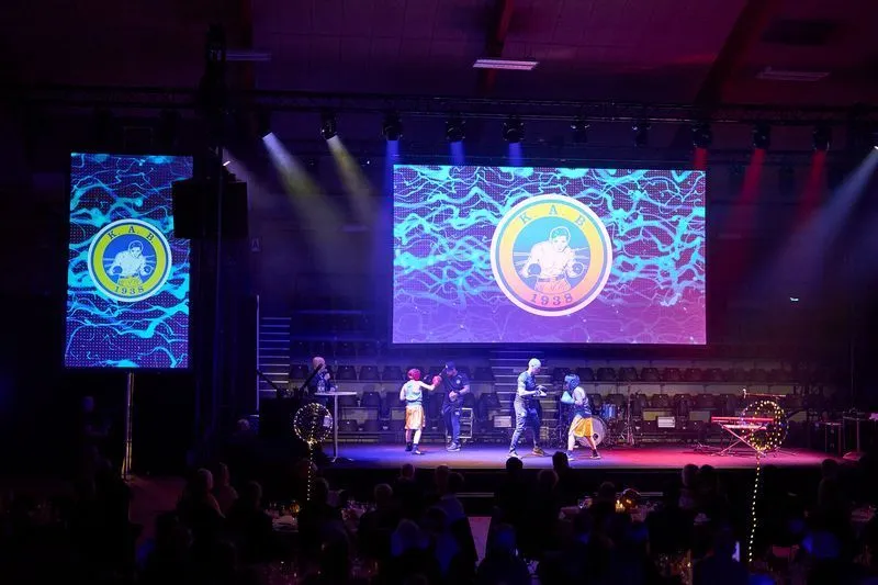 Medlem af Korsør Bokseklub under kamp